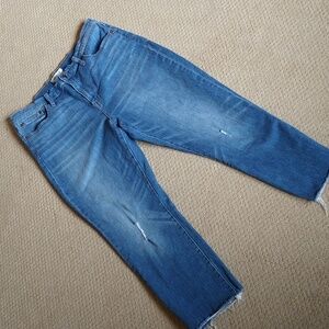 Madewell The High-rise Slim Crop Boyjean Blue Jeans Size 32